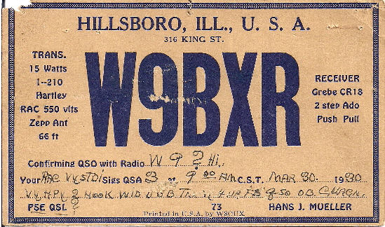 W9BXR Card 1